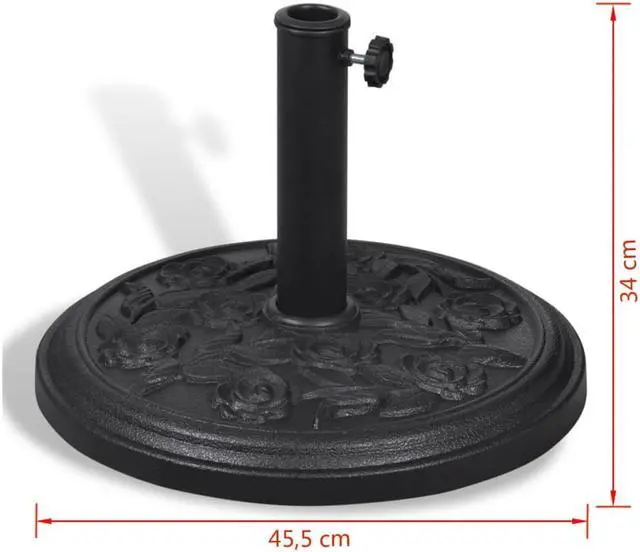 Alt view image 4 of 9 - vidaXL Patio Umbrella Stand Parasol Base for Poles of 1.5"/1.9" Umbrella Base