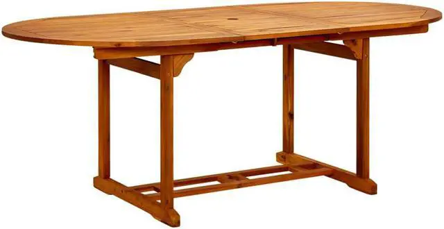 Alt view image 2 of 12 - vidaXL Outdoor Dining Table Extendable Garden Patio Table Solid Acacia Wood