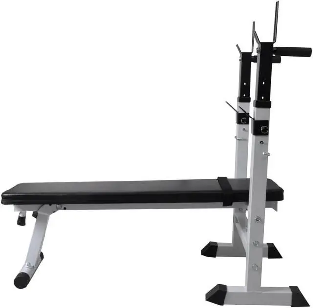 Alt view image 8 of 9 - vidaXL Workout Bench Adjustable Weight Bench Exercise Bench with Weight Rack