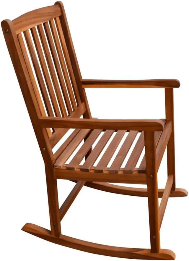 Alt view image 7 of 14 - vidaXL Outdoor Rocking Chair Acacia Wood