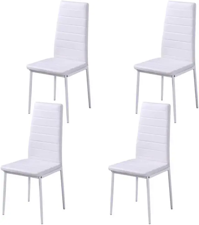 Alt view image 6 of 10 - vidaXL Five Piece Dining Table and Chair Set Black and White