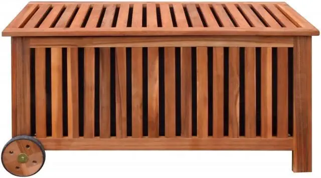 Alt view image 2 of 14 - vidaXL Outdoor Storage Deck Box Chest for Patio Cushions Garden Tools Solid Wood