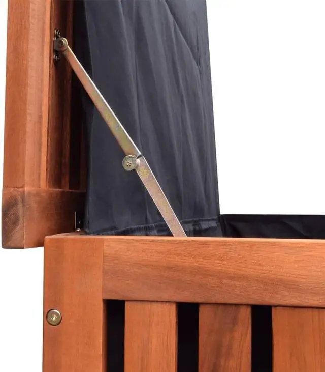 Alt view image 4 of 14 - vidaXL Outdoor Storage Deck Box Chest for Patio Cushions Garden Tools Solid Wood