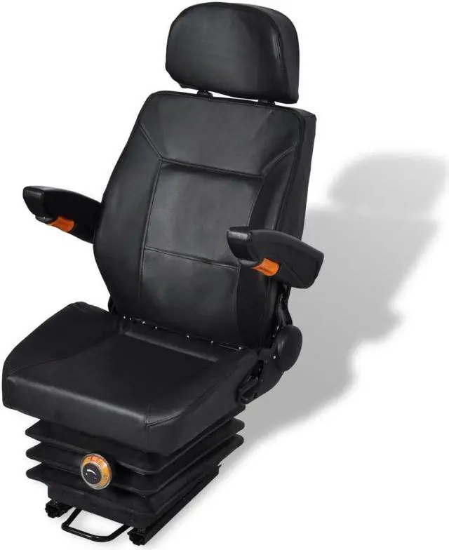 Main image of vidaXL Tractor Seat w/ Suspension Black Forklift Replacement Relaxer Chair