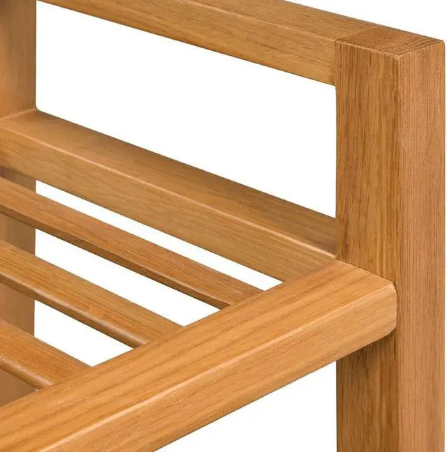 Alt view image 4 of 13 - vidaXL Shoe Rack 2-Tier Shoe Storage Organizer Shoe Shelf Holder Solid Oak Wood