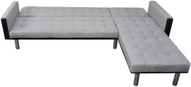 Alt view image 4 of 12 - vidaXL Sofa Bed Convertible Sleeper Sectional Sofa Bed Fabric Black and Gray