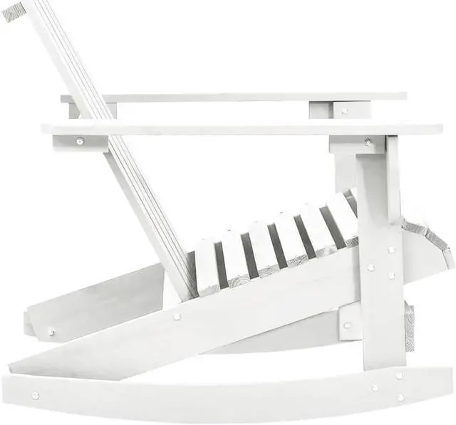 Alt view image 6 of 14 - vidaXL Garden Rocking Chair Wood White