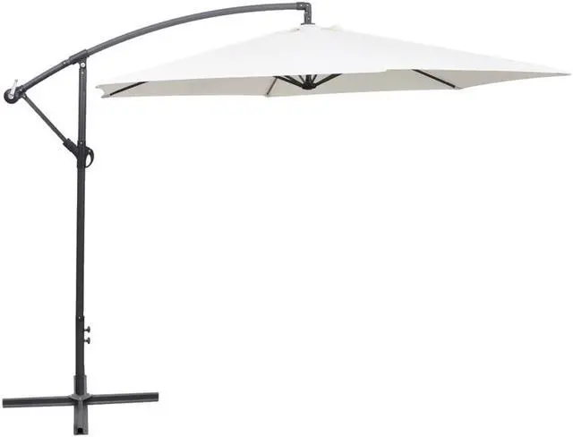 Alt view image 6 of 16 - vidaXL Cantilever Umbrella 118.1" Sand White