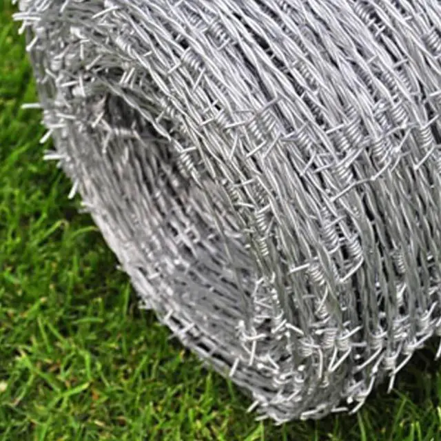 Alt view image 4 of 8 - vidaXL Roll Barbed Wire 4 Point Garden Coverage Fencing Arts Crafts Accessory