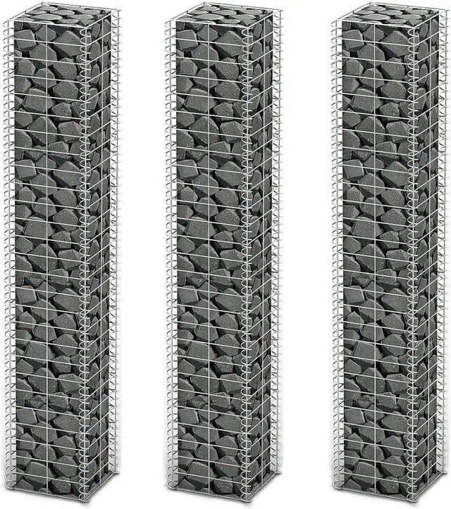 Main image of vidaXL Gabion Basket, Galvanized-Steel Garden Planter, 177,2"x11,8"x39,4"