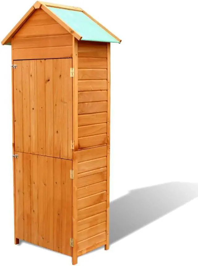 Main image of vidaXL Patio Storage Cabinet Brown 16.7"x25.2"x74.8"