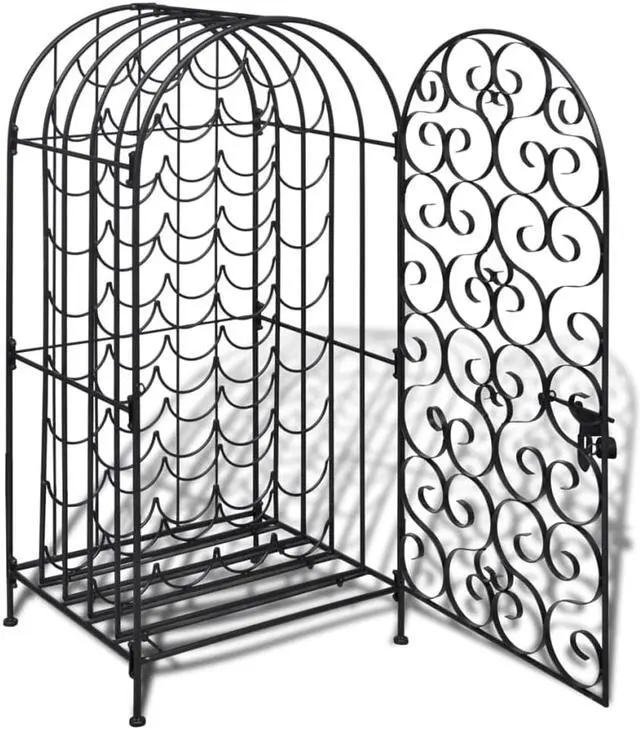 Alt view image 2 of 12 - vidaXL Wine Rack Stand for 35 Bottles Metal Holder Bar Liquor Display Storage