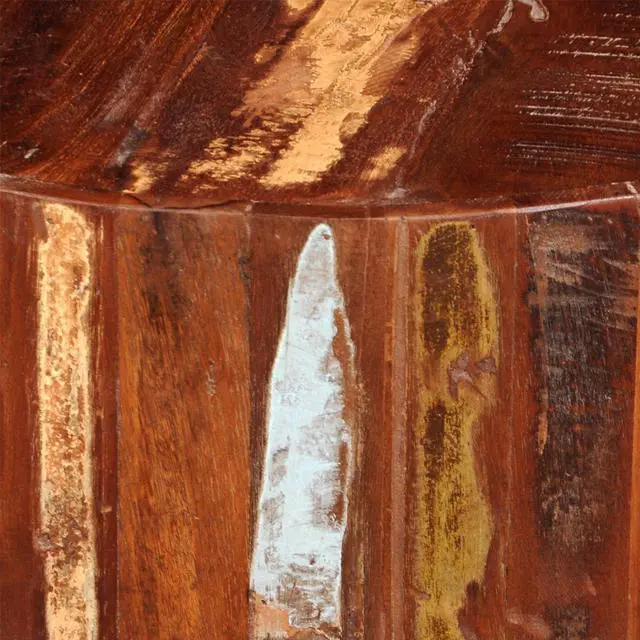 Alt view image 2 of 14 - vidaXL Coffee Table Round End Table with Iron Pin Legs Solid Wood Reclaimed
