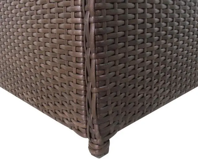 Alt view image 11 of 14 - vidaXL Outdoor Storage Box Deck Box with Lid Patio Cabinet Storage Chest Brown