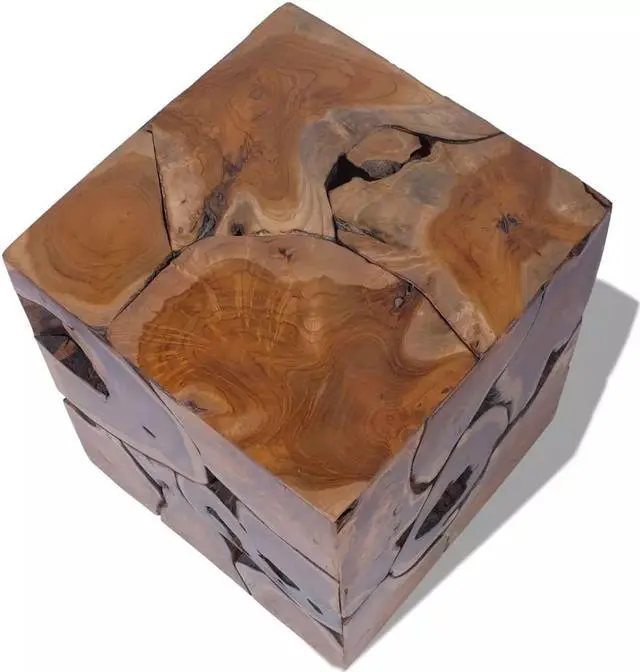 Alt view image 6 of 13 - vidaXL Stool Ottoman Foot Rest for Office Wooden Footstool Solid Teak Wood
