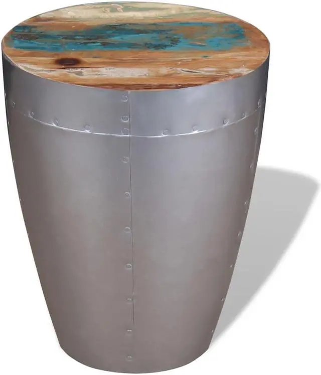 Alt view image 4 of 13 - vidaXL Storage Stool Ottoman Foot Rest Office Footstool Solid Reclaimed Wood