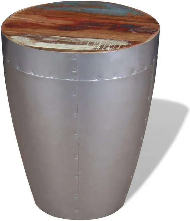 Alt view image 5 of 13 - vidaXL Storage Stool Ottoman Foot Rest Office Footstool Solid Reclaimed Wood