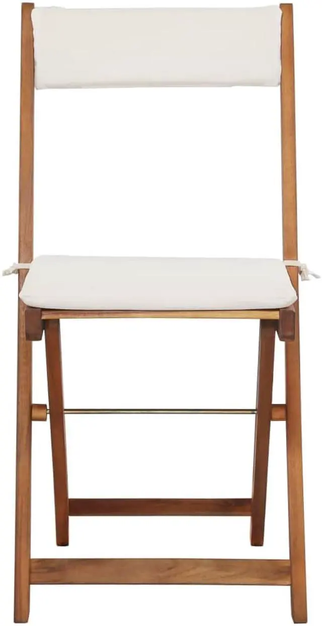 Alt view image 6 of 11 - vidaXL Patio Bistro Set 3 Piece Folding Table and Chairs Solid Acacia Wood