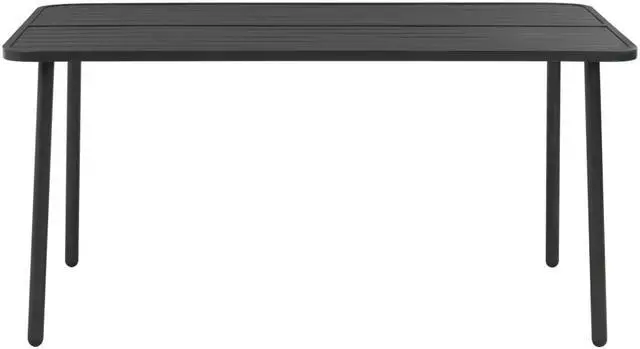 Alt view image 2 of 13 - vidaXL Patio Table Outdoor Dining Table Garden for Balcony Steel Dark Gray