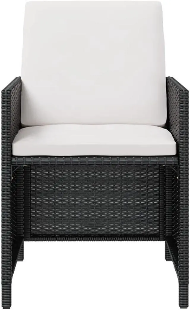 Alt view image 3 of 7 - vidaXL Patio Furniture Set Outdoor Table and Chair 13 Piece Acacia Wood Black