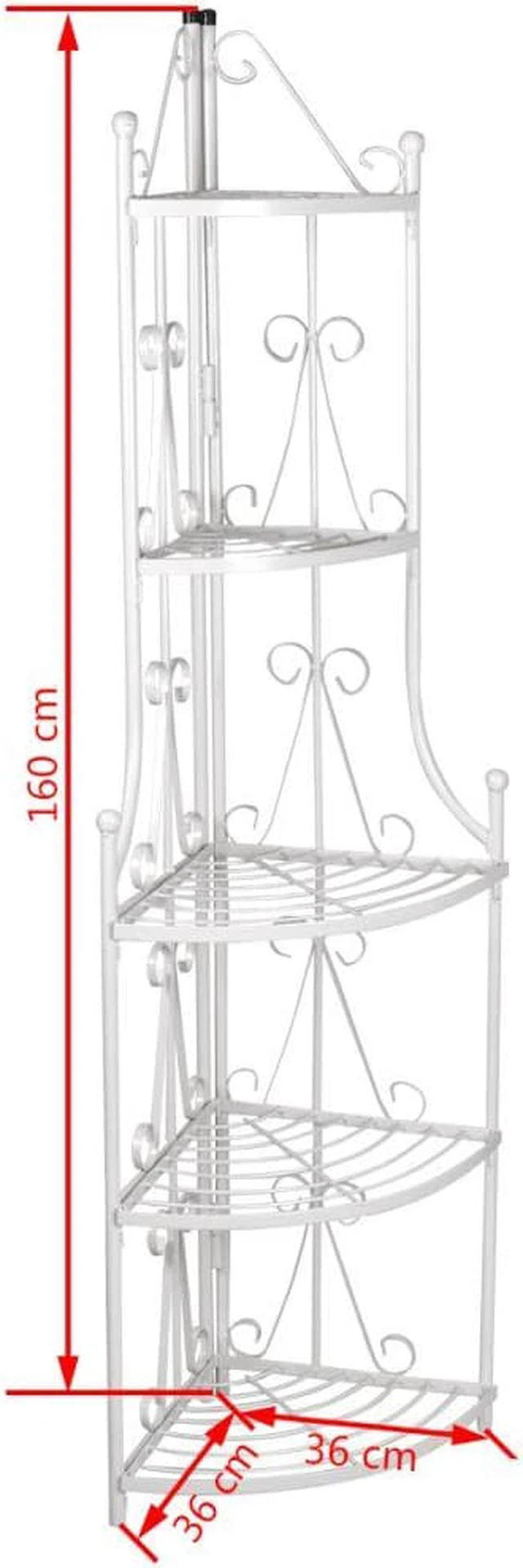Alt view image 3 of 8 - vidaXL Plant Stand 5-Tier Plant Rack Shelves Flower Pot Stand Black Steel