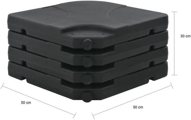Alt view image 6 of 10 - vidaXL Umbrella Base Patio Parasol Stand Parasol Base for Garden Porch Black