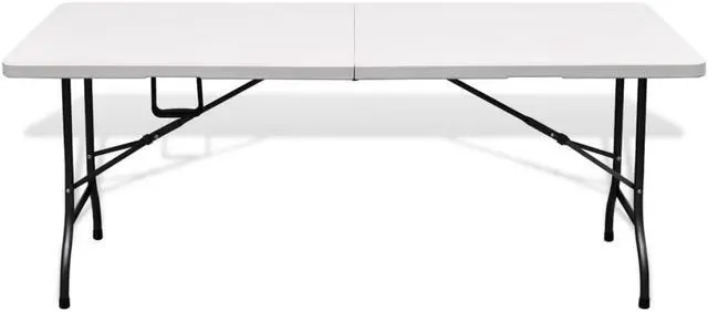 Alt view image 2 of 14 - vidaXL Folding Patio Table Outdoor Dining Table Camping Suitcase Table HDPE