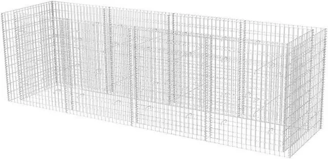 Alt view image 2 of 11 - vidaXL Raised Garden Bed Patio Raised Flower Bed Galvanized Steel Anthracite