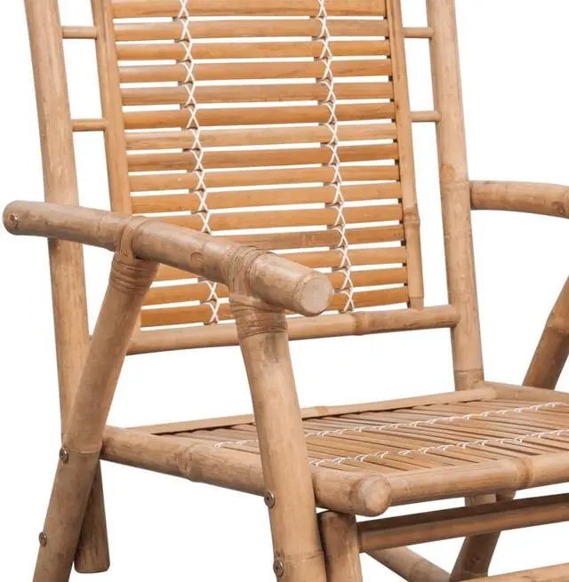 Alt view image 7 of 10 - vidaXL Rocking Chair Bamboo