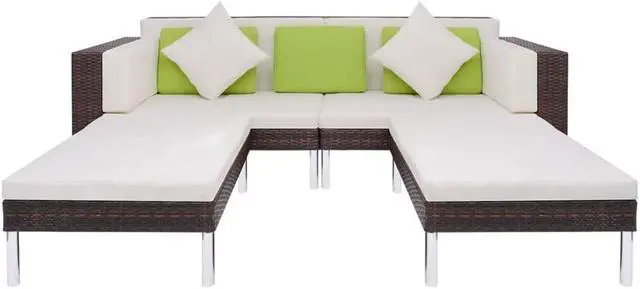 Alt view image 14 of 14 - vidaXL Patio Bistro Set 3 Piece Outdoor Table and Chairs Poly Rattan Brown