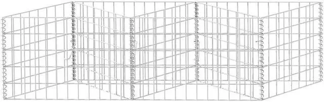 Alt view image 4 of 11 - vidaXL Gabion Basket 47.2"x19.7" Patio Planter Fence Raised Vegetable Bed