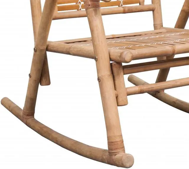 Alt view image 6 of 10 - vidaXL Rocking Chair Bamboo