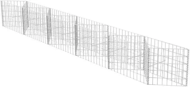 Alt view image 2 of 10 - vidaXL Gabion Basket 118.1"x11.8"x19.7" Patio Planter Raised Vegetable Bed