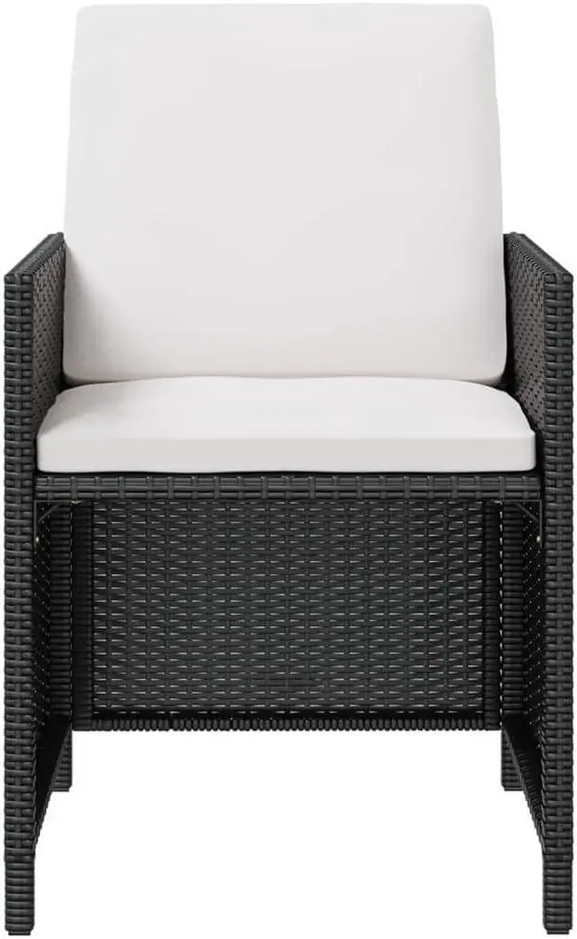 Alt view image 3 of 7 - vidaXL Patio Dining Set 9 Piece Outdoor Table and Chair Acacia Wood Black