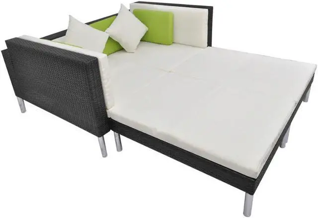 Alt view image 6 of 7 - vidaXL Patio Furniture Set 10 Piece Sofa Set with Coffee Table Rattan Brown