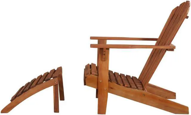 Alt view image 5 of 15 - vidaXL Adirondack Chair Patio Chair with Footrest Outdoor Chair Solid Wood