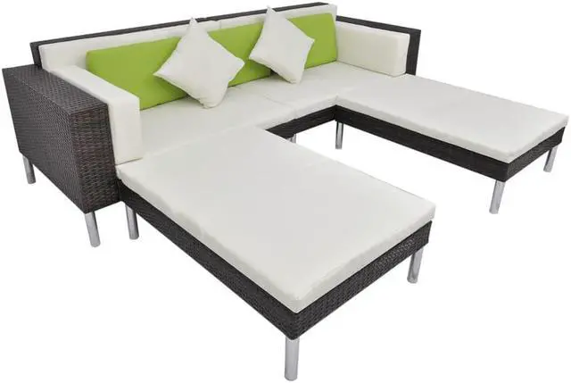 Alt view image 5 of 14 - vidaXL Patio Bistro Set 3 Piece Outdoor Table and Chairs Poly Rattan Brown