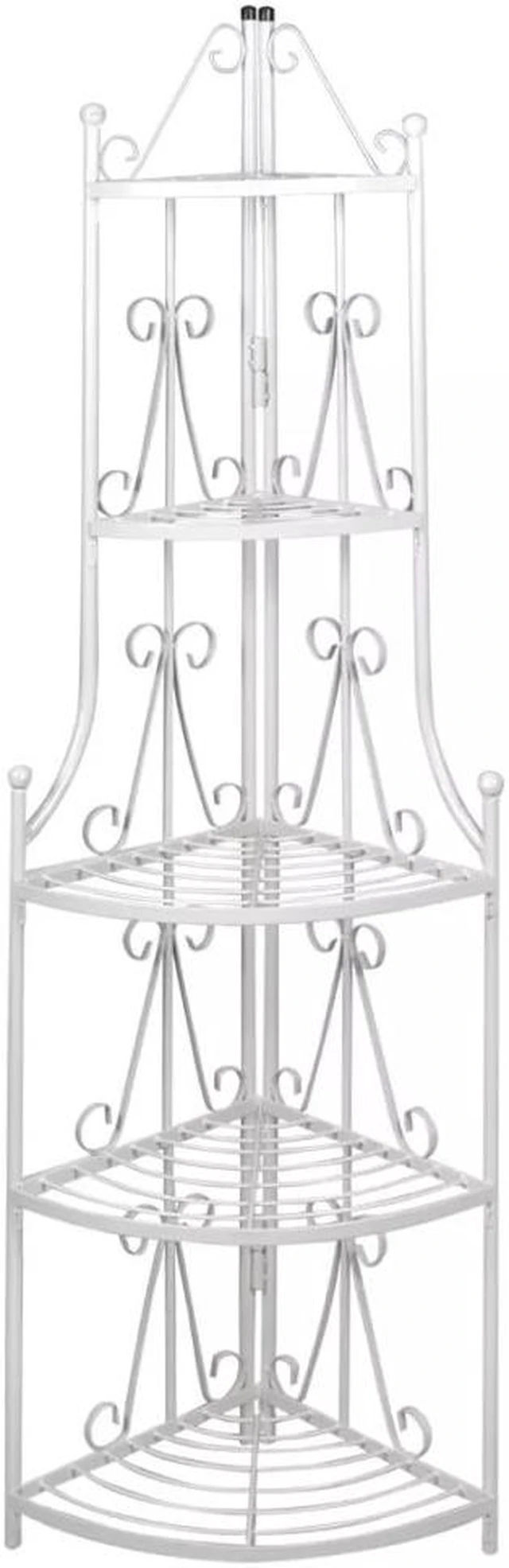 Main image of vidaXL Plant Stand 5-Tier Plant Rack Shelves Flower Pot Stand Black Steel
