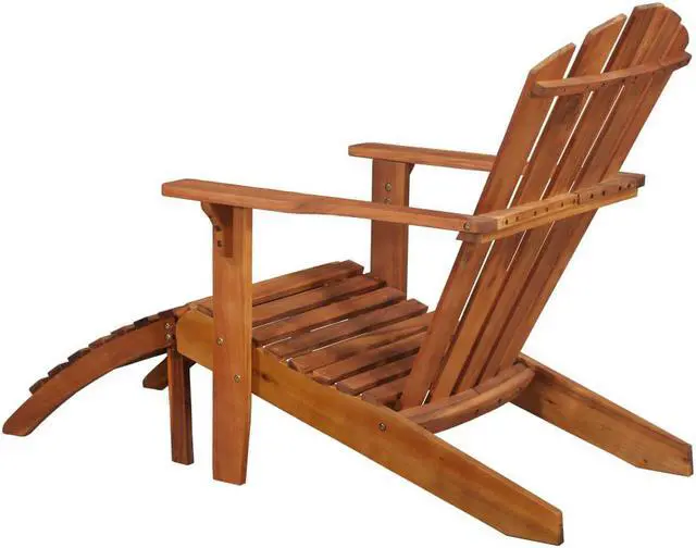 Alt view image 2 of 15 - vidaXL Adirondack Chair Patio Chair with Footrest Outdoor Chair Solid Wood