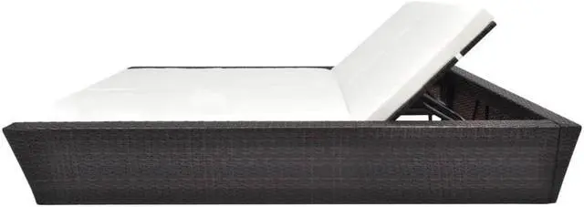 Alt view image 3 of 7 - vidaXL Patio Bed Outdoor Rattan Daybed Sunbed with Cushion Poly Rattan Brown