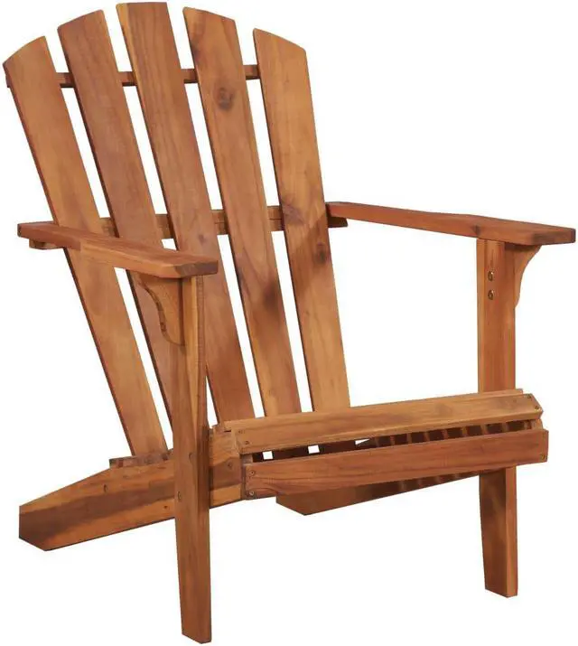 Alt view image 3 of 15 - vidaXL Adirondack Chair Patio Chair with Footrest Outdoor Chair Solid Wood