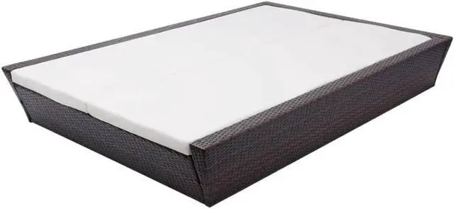Alt view image 7 of 7 - vidaXL Patio Bed Outdoor Rattan Daybed Sunbed with Cushion Poly Rattan Brown