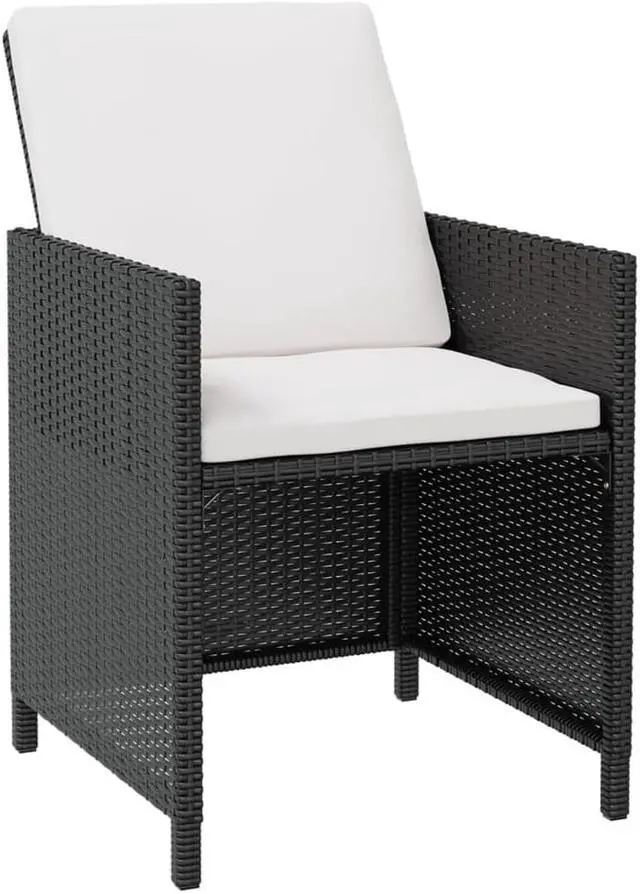Alt view image 2 of 7 - vidaXL Patio Furniture Set Outdoor Table and Chair 13 Piece Acacia Wood Black