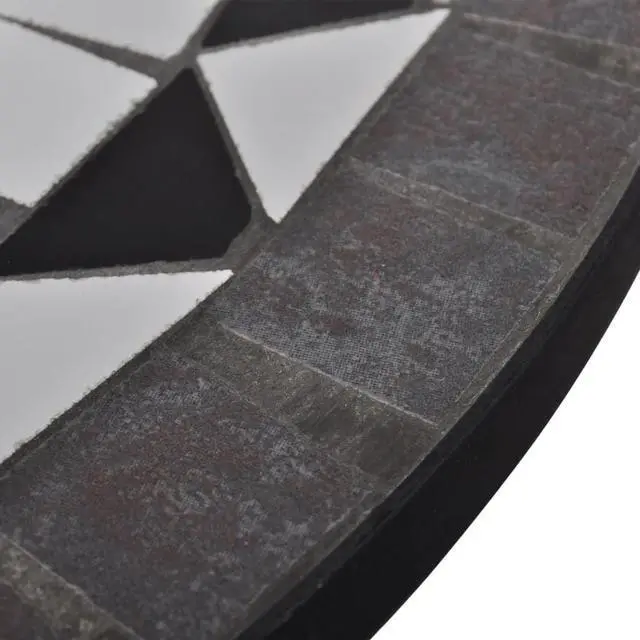 Alt view image 4 of 13 - vidaXL Table Outdoor Side Table Garden Mosaic Table for Balcony Ceramic Black