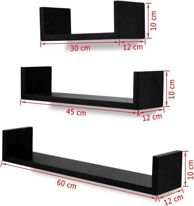 Alt view image 5 of 7 - vidaXL Wall Shelves Floating Shelves Wall Mounted Display Shelves 4 Pcs White