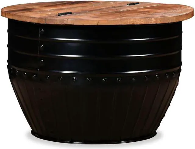 Main image of vidaXL Coffee Table Set 2 Piece Bowl-shaped End Table Solid Wood Reclaimed