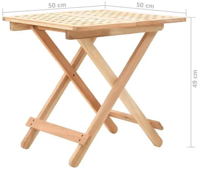 Alt view image 6 of 12 - vidaXL Side Table Brown Solid walnut wood Compact Collapsible