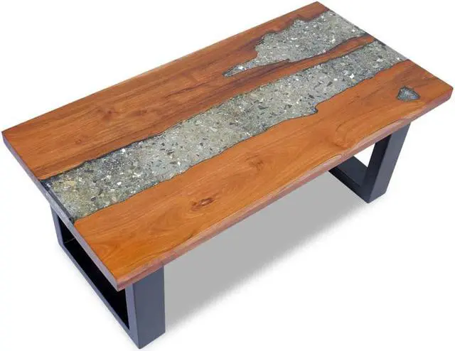 Alt view image 2 of 12 - vidaXL Coffee Table Round End Side Table Living Room Furniture Teak Resin