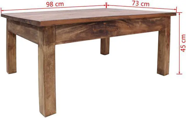 Alt view image 4 of 14 - vidaXL Coffee Table End Sofa Table Living Room Furniture Solid Wood Reclaimed