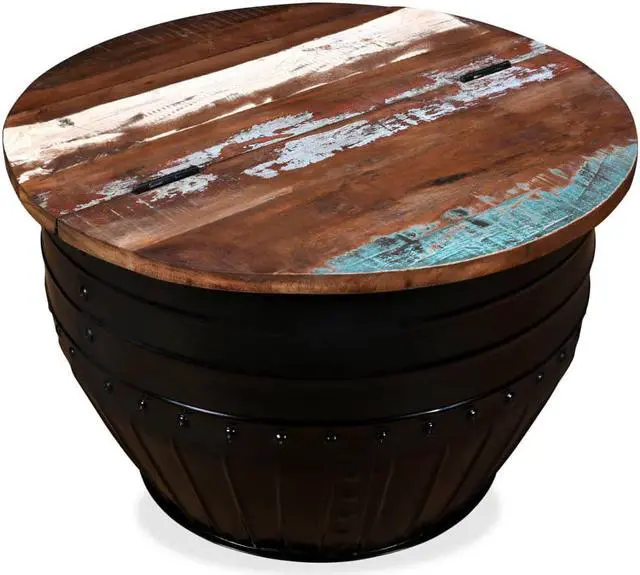 Alt view image 3 of 11 - vidaXL Coffee Table Set 2 Piece Bowl-shaped End Table Solid Wood Reclaimed
